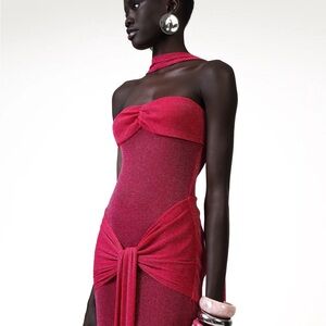 Chic Strapless Pink Dress